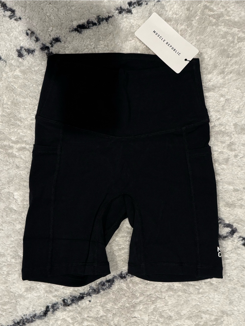 Muscle Republic Sculpt Pocket Biker Shorts - 6” - Black